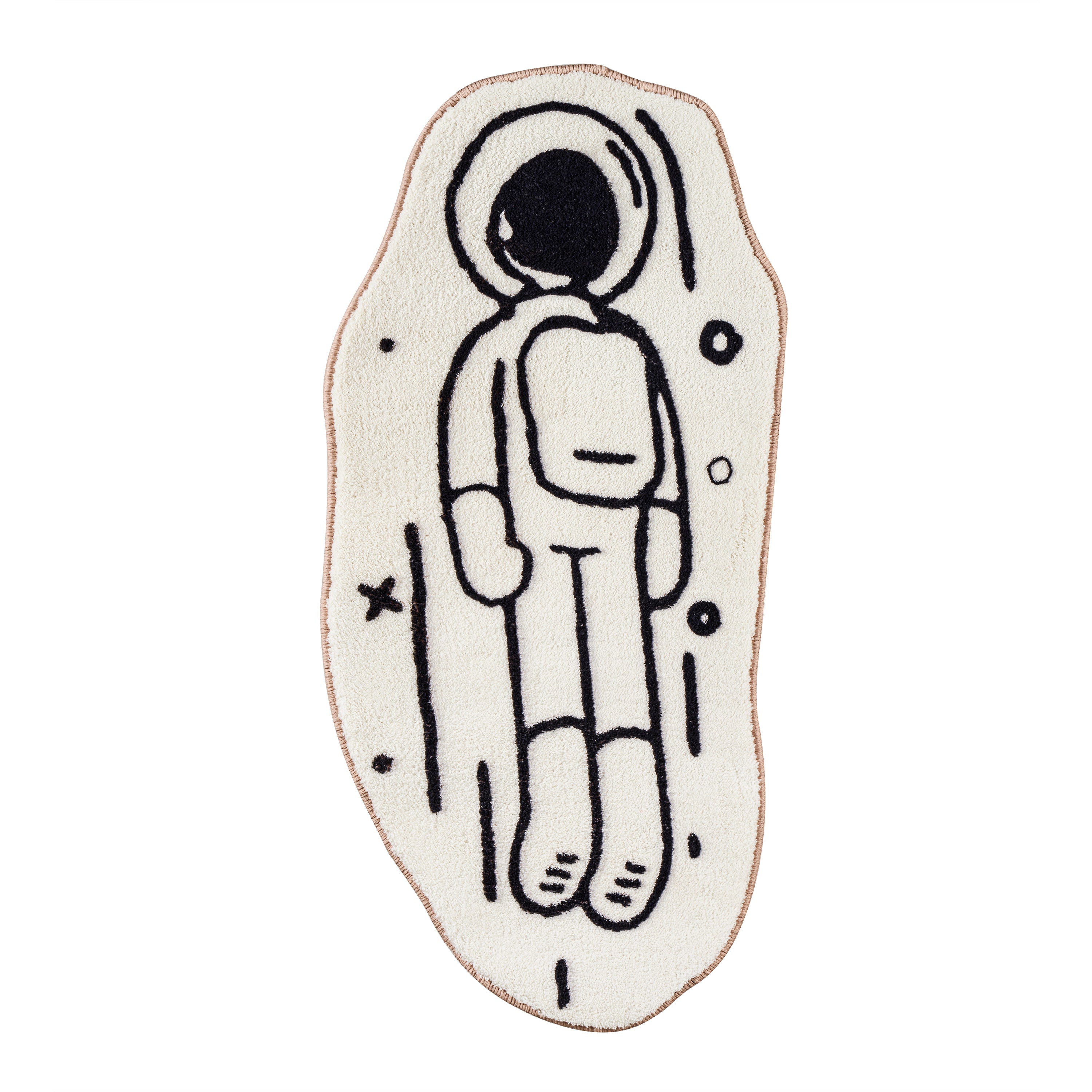 Pixa Pod Handmade Mousse Irregular shaped area rug — Astronaut